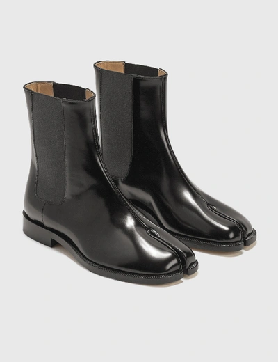 Shop Maison Margiela Tabi Riding Boots In Black