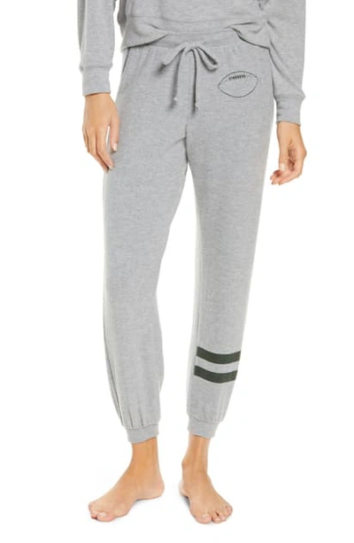 Shop Chaser Football Love Joggers In Heather Grey