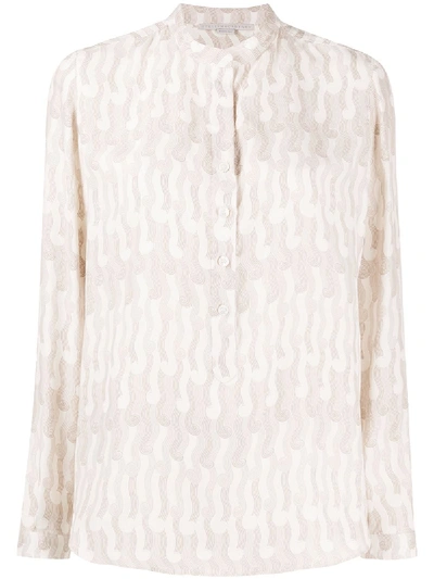 Shop Stella Mccartney Eva Long-sleeve Shirt In Neutrals
