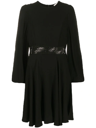 Shop Zimmermann Perforated Waist Dress In Black