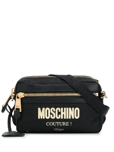 Shop Moschino Couture Logo Belt Bag In Black