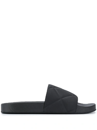 Shop Bottega Veneta Bv Slides In Black