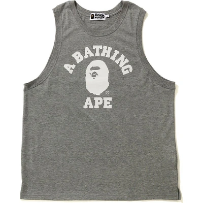 Pre-owned Bape  College Tank Top Gray