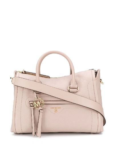 Shop Michael Michael Kors Carine Leather Bag In Pink