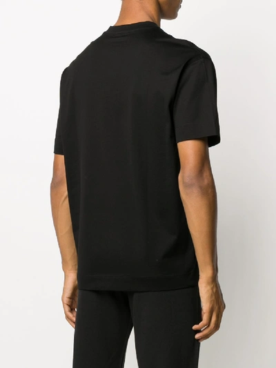 Shop Emporio Armani Cotton T-shirt In Black