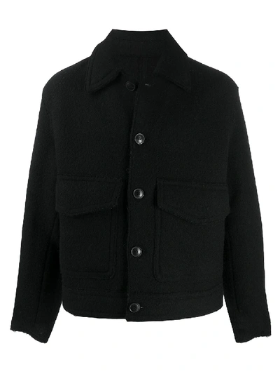 Shop Ami Alexandre Mattiussi Patch Pockets Boxy Jacket In Black