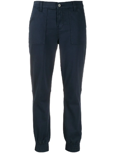 Shop J Brand Fitted Cuff Trousers In Blue