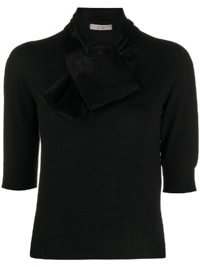 Shop D-exterior Wrap Neck Jumper In Black