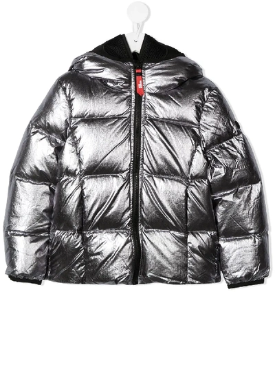 Shop Ai Riders On The Storm Young Teen Padded Down Jacket In Grey