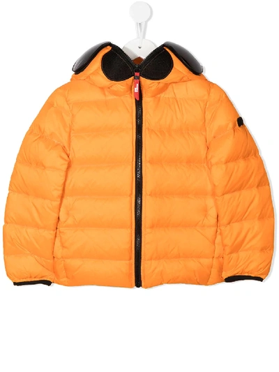 Shop Ai Riders On The Storm Young Goggle Hood Padded Jacket In Orange