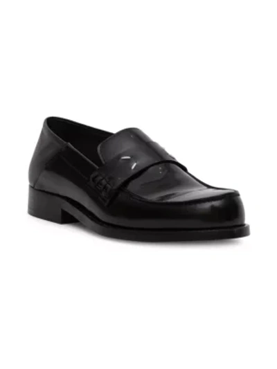 Shop Maison Margiela Women's Camden Leather Loafers In Black