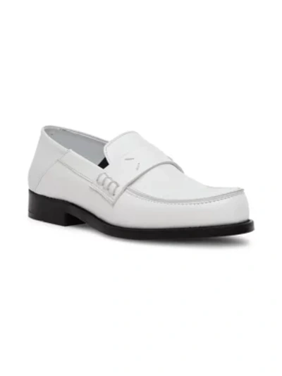 Shop Maison Margiela Camden Leather Loafers In White