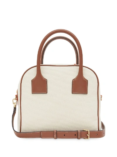 Shop Burberry Cube Handle Bag In White