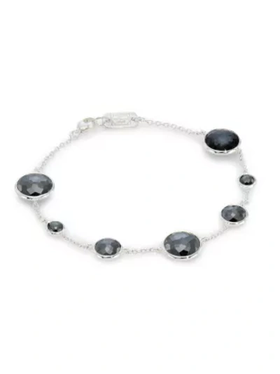 Shop Ippolita Lollipop® Sterling Silver, Hematite & Hematite Doublet Link Bracelet