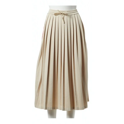 Pre-owned Gucci Mid-length Skirt In Beige