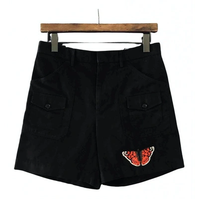 Pre-owned Gucci Black Cotton Shorts