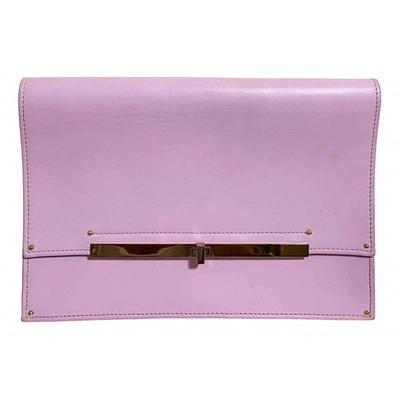 Pre-owned Casadei Leather Clutch Bag In Pink