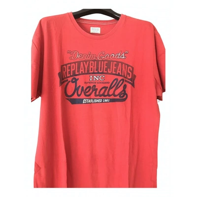 Pre-owned Replay Red Cotton T-shirt