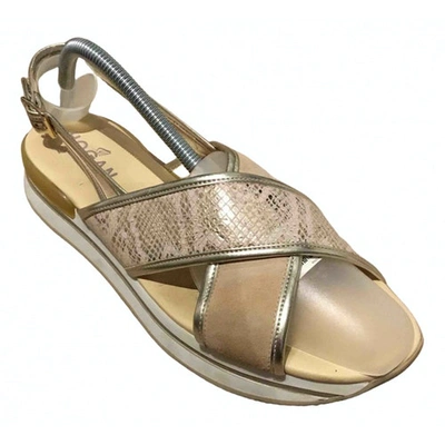 Pre-owned Hogan Beige Leather Sandals
