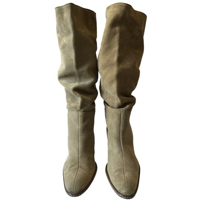 Pre-owned Dune Camel Suede Boots