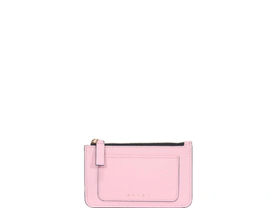 Shop Marni Card Holder In Pink