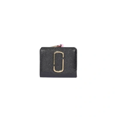 Shop Marc Jacobs Mini Compact Wallet In New Black Multi