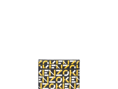 Shop Kenzo Logo Cards Holder In Yellow