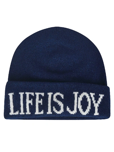 Shop Alberta Ferretti Life Is Joy Cap In Blue