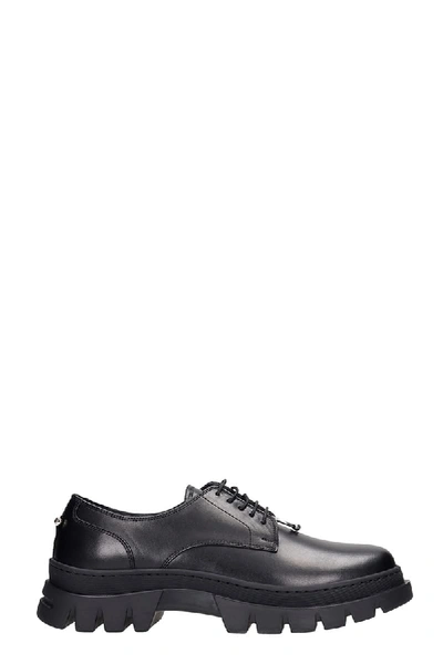 Shop Neil Barrett Pierced Punk Lace Up Shoes In Black Leather