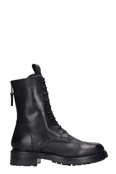 Shop Elena Iachi Combat Boots In Black Leather