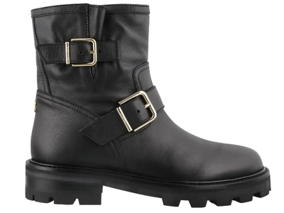 Shop Jimmy Choo Youth Boots In Black