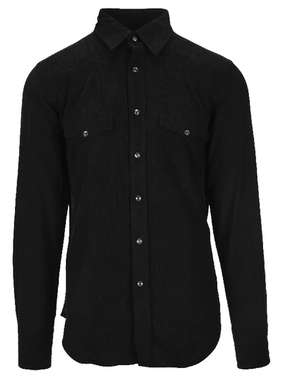 Shop Tom Ford Corduroy Western Shirt In Black