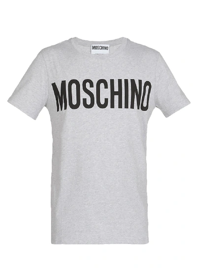 Shop Moschino Logo T-shirt In Grey