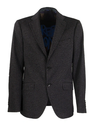 Shop Etro Wool And Cotton Jacket In Black