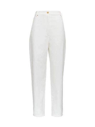 Shop Patou Boyfriend Trousers In White