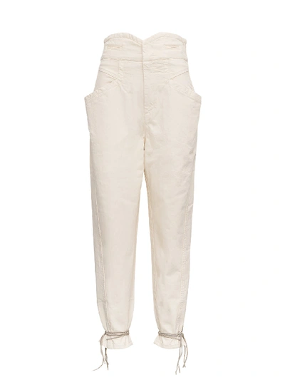 Shop Isabel Marant High Waisted Nubaia Jeans In White