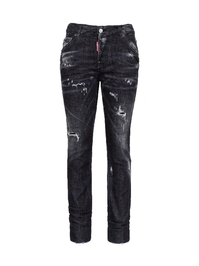 Shop Dsquared2 Thunder Storm Wash Jeans In Black