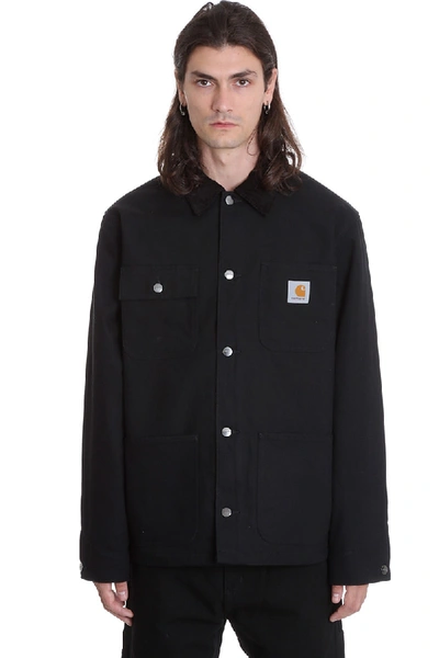 Shop Carhartt Michigan Coat Casual Jacket In Black Cotton