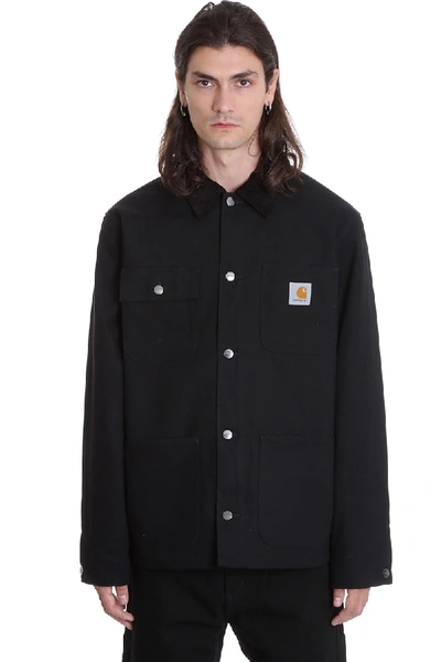 Carhartt Og Denim Chore Coat In Black