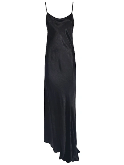Shop Ann Demeulemeester Asymmetric Hem Long Dress In Black
