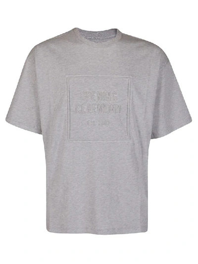 Shop Opening Ceremony Embo Box Logo Reg. T-shirt In Melange Grey