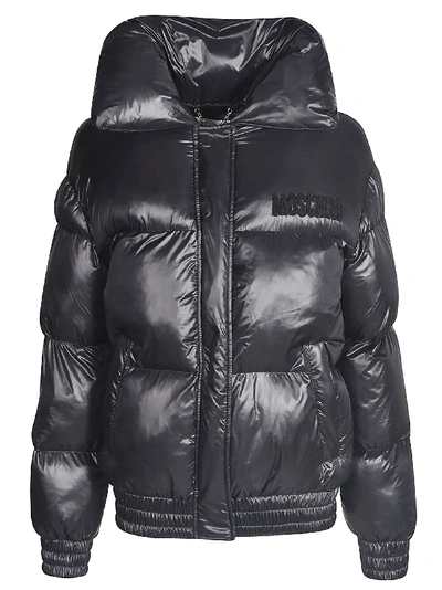 Shop Moschino Bear Padded Jacket In Black