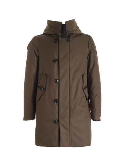 Shop Peuterey Kasa Sl Parka In Military Green Fabric