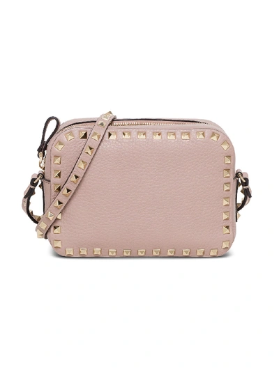 Shop Valentino Rockstud Crossbody Bag In Pink