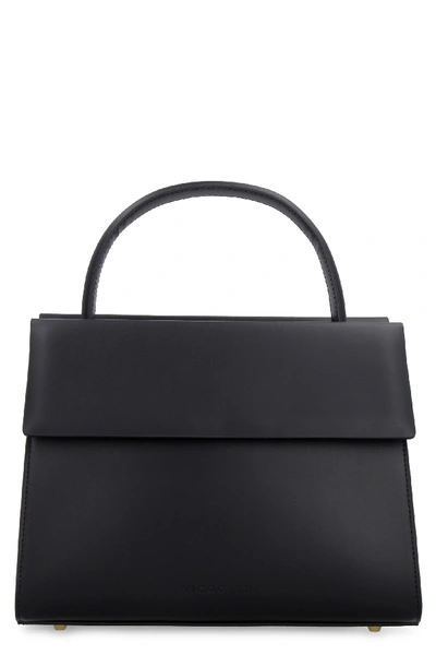 Shop Nico Giani Eris Leather Handbag In Black