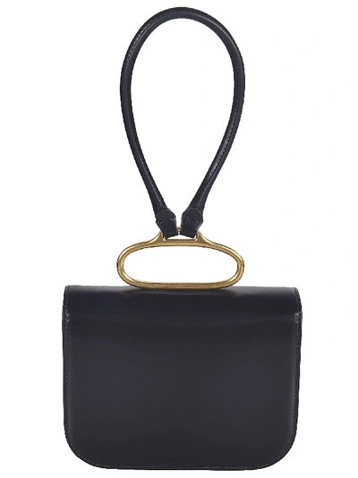 Shop Jil Sander One-handle Flap Opening Shoulder Bag In Black