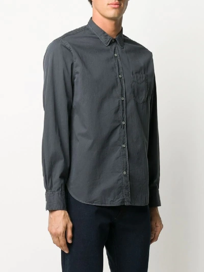 Shop Officine Generale Patch-pocket Shirt In Grey