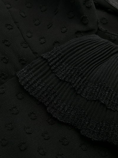 Shop Zimmermann Ruffled Polka-dot Dress In Black