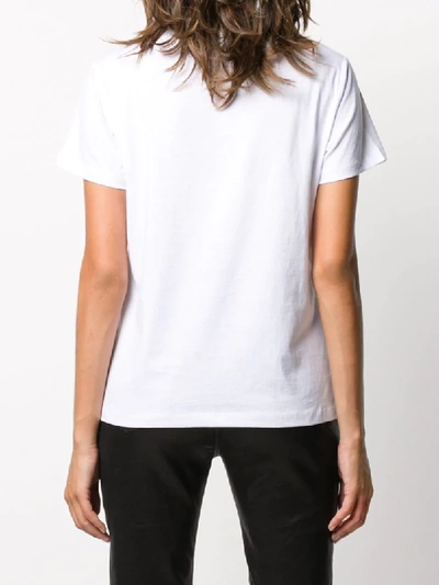 Shop Pinko Quentin Crystal-embellished T-shirt In White