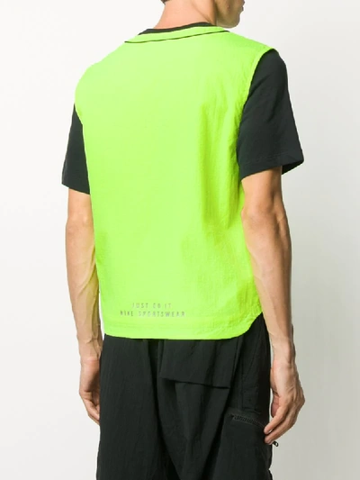 Shop Nike Dna Woven Colour-block Gilet In Yellow